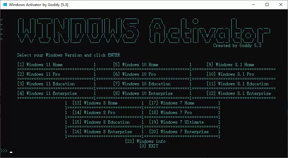 Windows Activator by Goddy(Win11/Win10激活工具) v5.3 绿色版 - 绿色软件论坛 - 绿色软件 - 精准像素