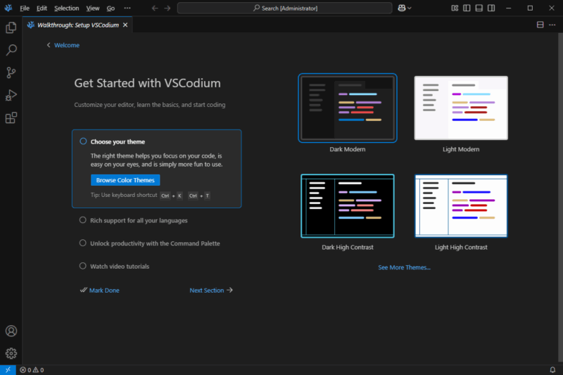 VSCodium(开源代码编辑器) v1.100.33714 中文绿色版 - 精准像素